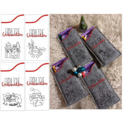 Stickserie ITH - Einsteckhüllen Xmas Tangles 2